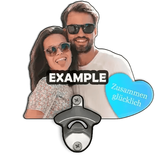 Bottle opener with photo
