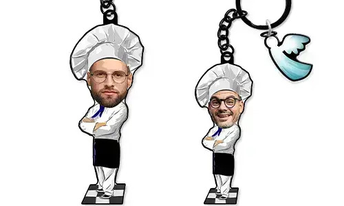 Personlig Nøglering Tegneserie Profession Kok