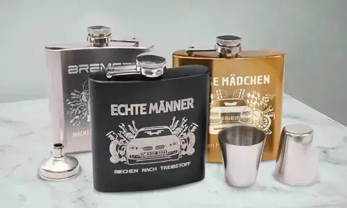 Flachmann Gravur