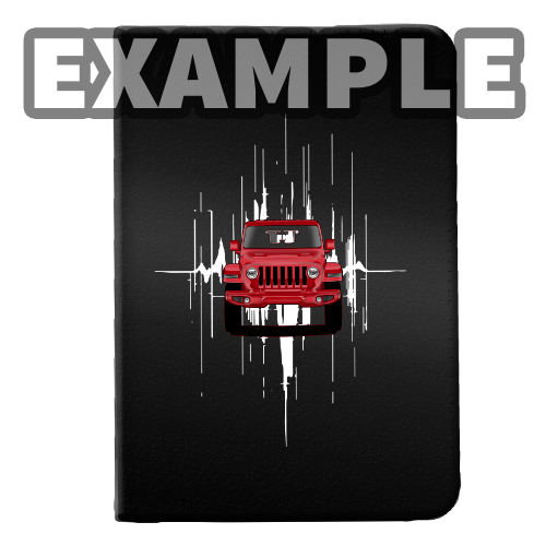 Auto-Dokumentenhülle mit Herzschlag-Design