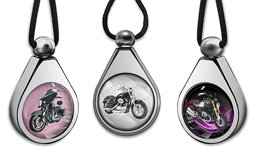 Personalized motorcycle-themed car perfume with custom vehicle images for motorcycle lovers