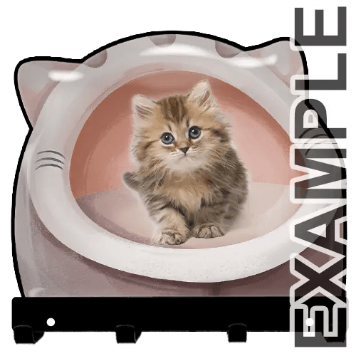 Targhetta portachiavi da parete con design gatto cane casa