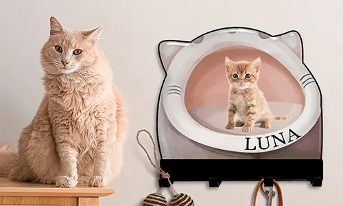 Galleria portachiavi da parete design casa gatto cane 2