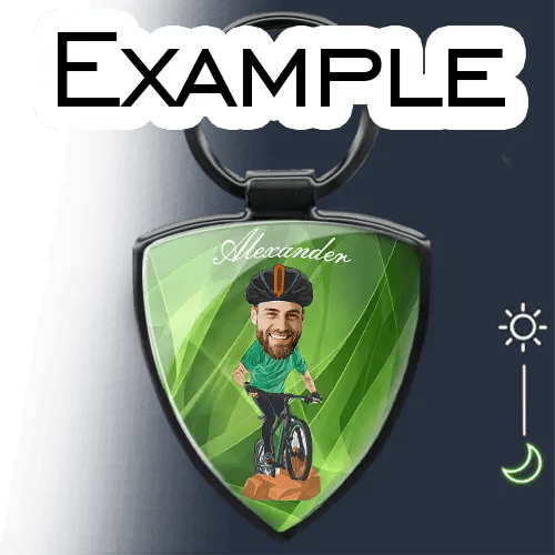 Individueller Schlüsselanhänger Schild Comic Hobby Beruf