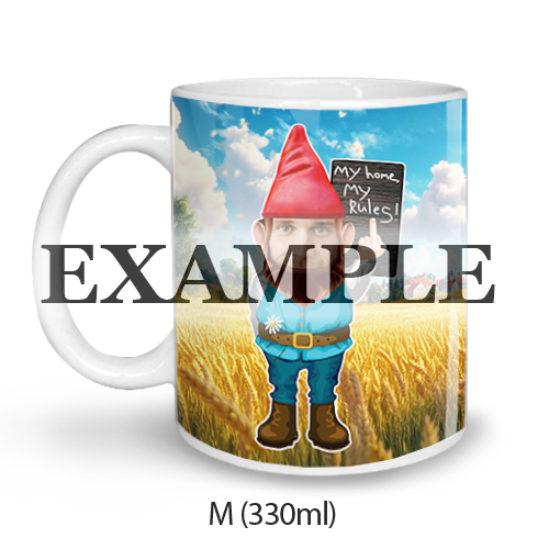 Tazza personalizzata con gnomo da giardino