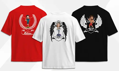 Maglietta con scudo a fumetti - Personalizzata per il tuo hobby o lavoro