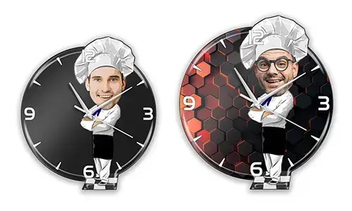 Orologio da Parete Personalizzato Fumetto Professione - Chef