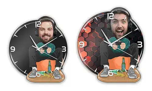 Orologio da Parete Personalizzato Fumetto Hobby - Giocatore