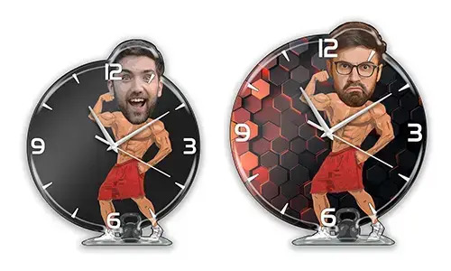 Orologio da Parete Personalizzato Fumetto Sport - Palestra