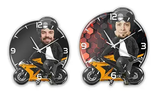 Orologio da Parete Personalizzato Fumetto Hobby - Uomo Moto