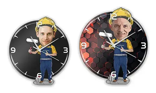 Orologio da Parete Personalizzato Fumetto Professione - Pittore