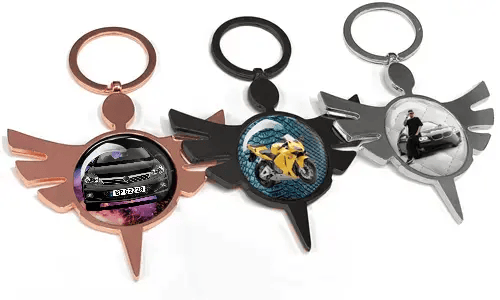 Engel sleutelhanger rond auto – uniek cadeau