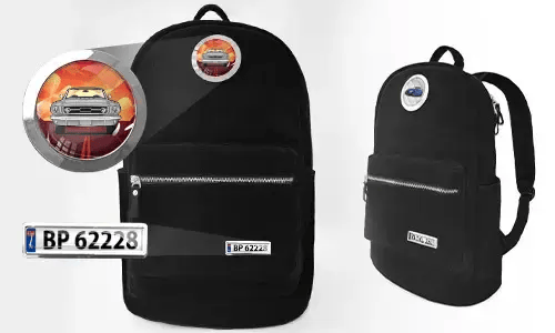 Mochila terciopelo negro
