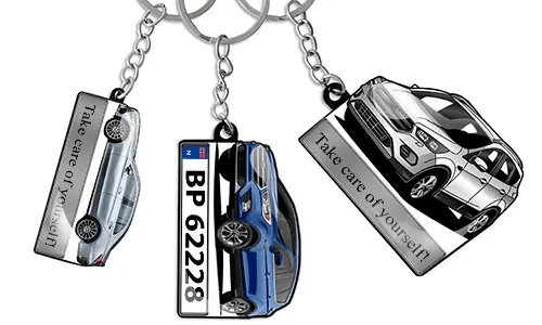 Porte-clés voiture Texte voiture