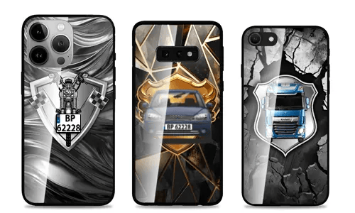 Bil-telefontaske skjold-design