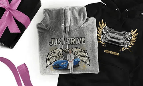  ¡Sudadera con motivo de coche para tu abuela!