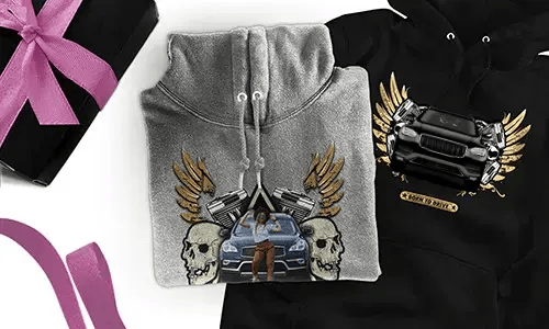 ¡Sudadera con motivo de coche para tu madre!