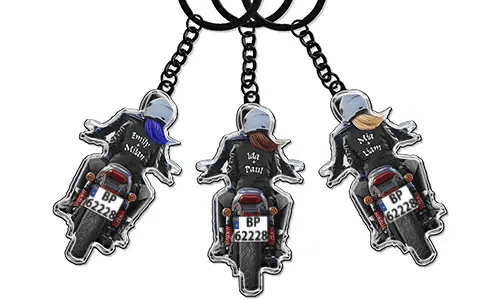 Brelok do kluczy Para motocyklistów