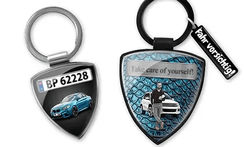 Keychain shield for yourself / male