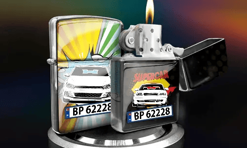 Accendino con benzina per auto