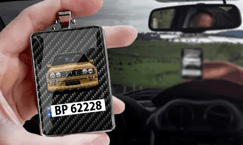 Car mirror chain - rectangle