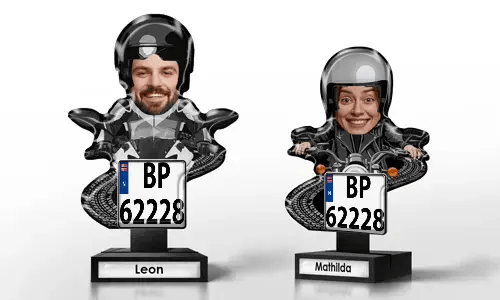 Personlig dekoration med motorcyklist