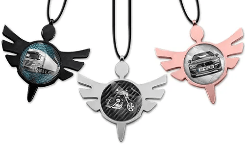 Miroir-Chaîne-Métal-Ange