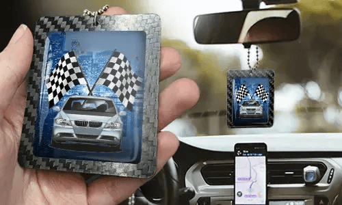 Rektangulär spegelkedja – Kolfiberrektangel