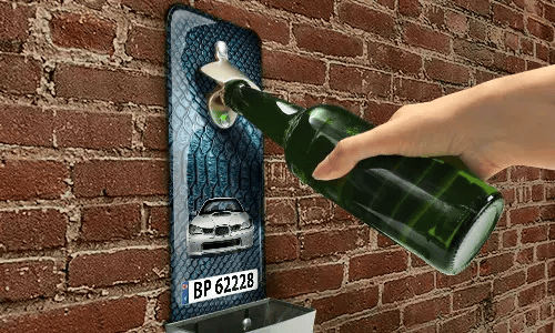 Wandflesopener met Cap Catcher