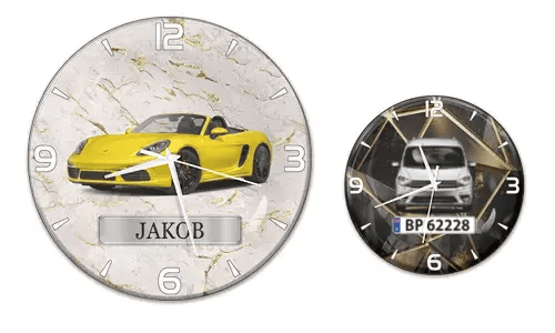 Wall clock for car enthusiasts