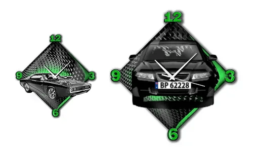 Horloge murale moderne avec image de voiture