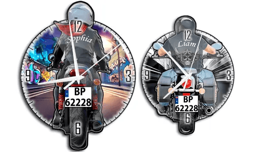 Orologio da parete-Moto con nome