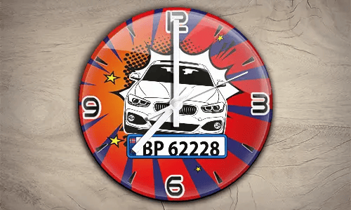Comic Wanduhr