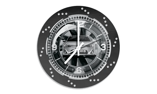 Black Wall Clock Brake Disk