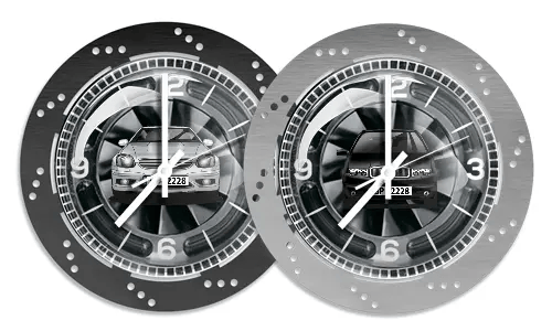 Chrome Wall Clock Brake Disk