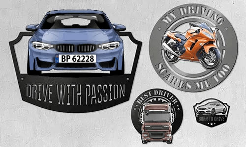 Wall decoration with your car, motorcycle or truck