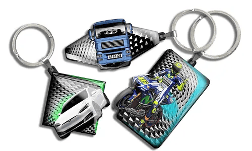 Sej nøglering i bilform