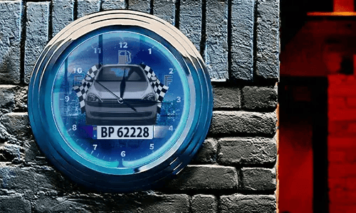 Wall clock neon as a cool gift