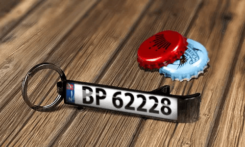 bottle opener keychain with German flag