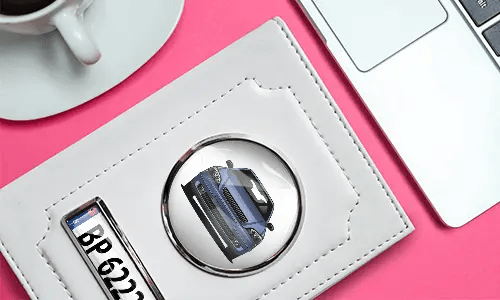 Car documents holder white