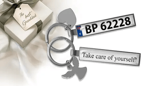 Personalized metal keychain for grandpa gift