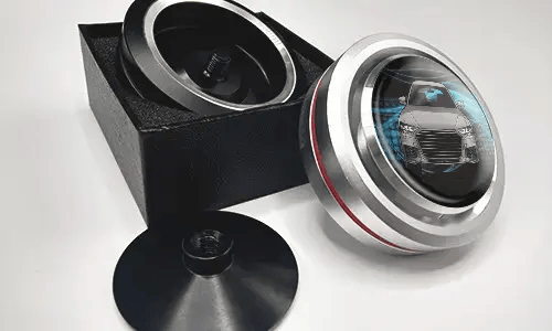 auto duftdose in zwei Varianten geöfnet mit Verpackung duftspender auto