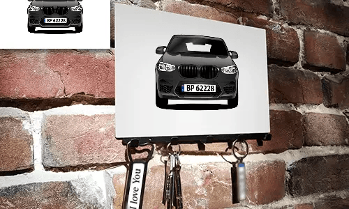 schlüsselbrett personalisiert mit Familien Foto auf der Wand personalisiertes schlüsselbrett