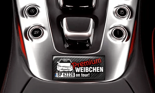 aufkleber auto Premium WEIBCHEN im Wagen autoaufkleber sprüche