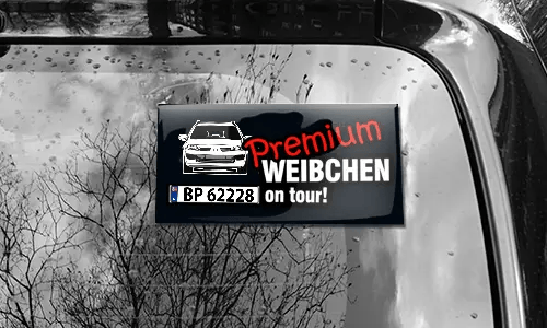 aufkleber auto Premium WEIBCHEN auf dem Glas ausgefallene autoaufkleber