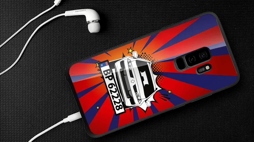 Comic Silhouette mobiele hoes