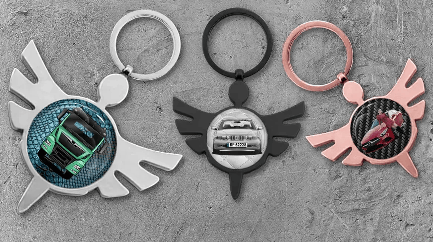 Breloczek do kluczy w kształcie anioła - okrągły